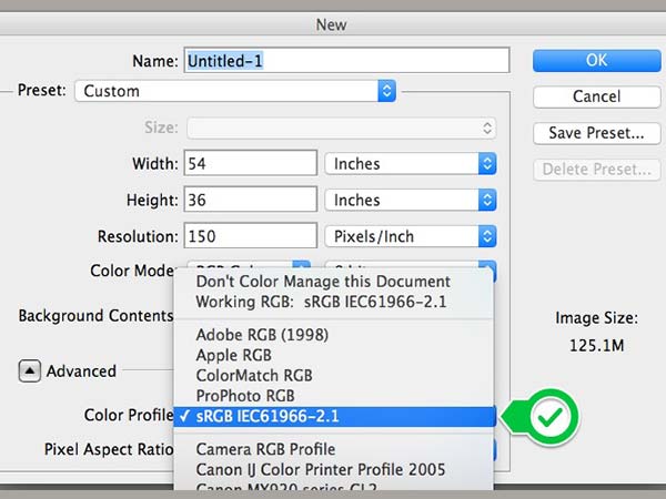 sRGB কালার প্রোফাইলে কনভার্ট করুন
