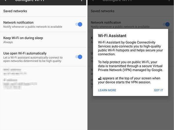 সক্রিয় Wi-Fi অ্যাসিস্টান্ট