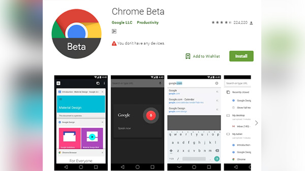 Chrome Beta