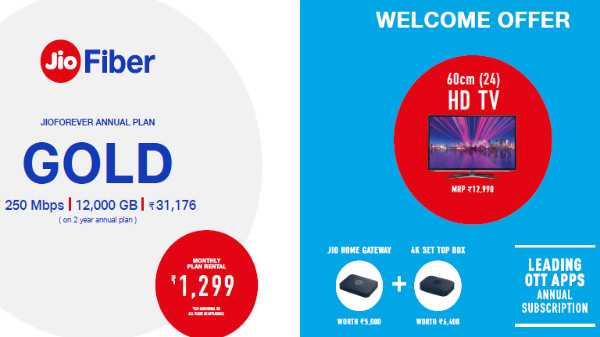 জিও ফাইবার গোল্ড প্ল্যান