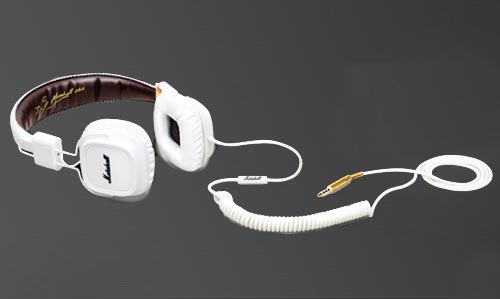 Marshall Major white headphone with super soft ear cups