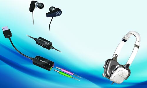 Andrea Superbeam headsets with Killer sound effects