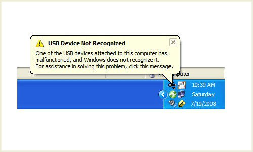 How to fix up issue of USB drive not getting recognized?