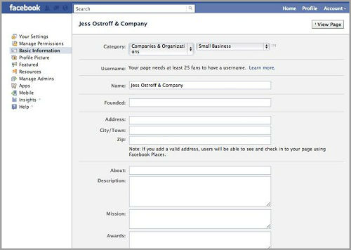 How to set up facebook page for business?