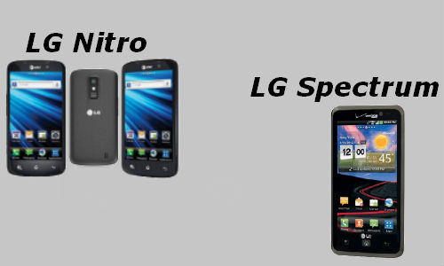 LG launching New Nitro and LG Spectrum handsets