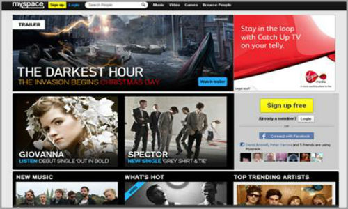 MySpace is not in top ten social networks of 2011