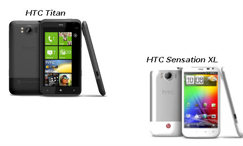 HTC Sensation XL and HTC Titan smartphones