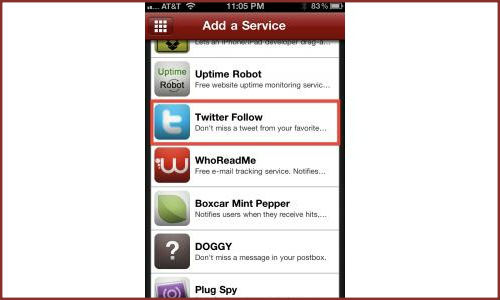 How to get notifications on selected users tweet?