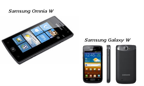 Samsung launching new Omnia W and Galaxy W smartphones