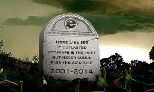 Internet Explorer 6 goes dead