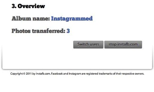How to transfer photos from Instagram to Facebook?