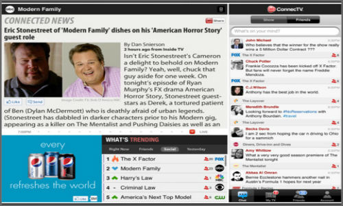 ConnecTV iPad app