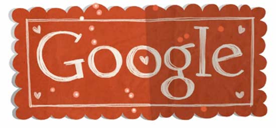 Google doodles a love song on Valentines Day 