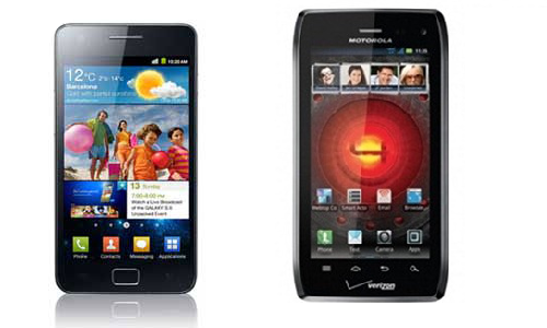 Samsung Galaxy s3 and Motorola Droid 4: Android phones