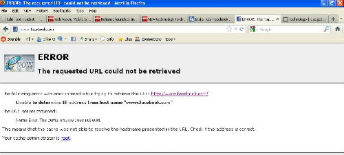 Facebook down in India on March 13, 2012?