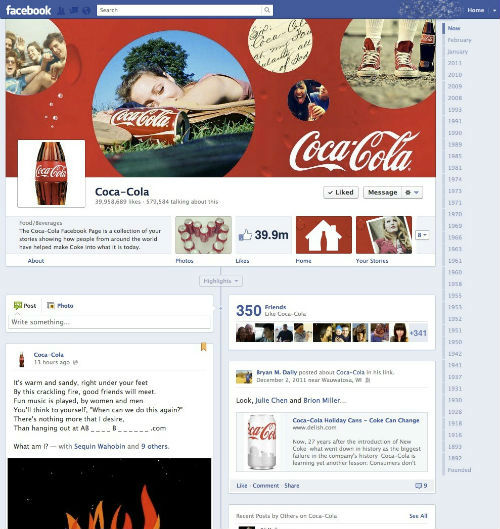 Facebook enables Timeline for Brand Pages