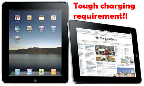 New iPad won't charge while in use