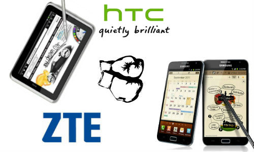 Samsung Galaxy Note getting competition from HTC and ZTE