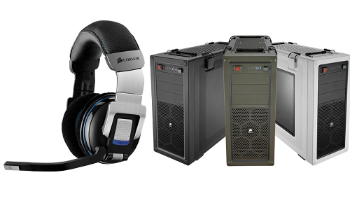 Wireless gaming headset and PC gaming case from Corsair