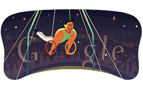 London 2012 Men's Rings: Google doodles Artistic Gymnastics [Video]