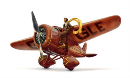 Google doodles Amelia Earhart's 115th birthday