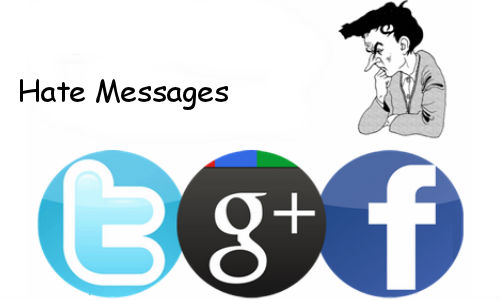 Facebook, Twitter and Google: Lack of co-operation Over Hate Messages