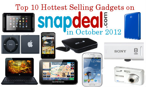 Top 10 Hottest Selling Gadgets on Snapdeal in October 2012