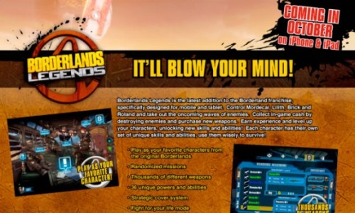 Borderlands Legends to Reach Apple iPad and iPhone This Month