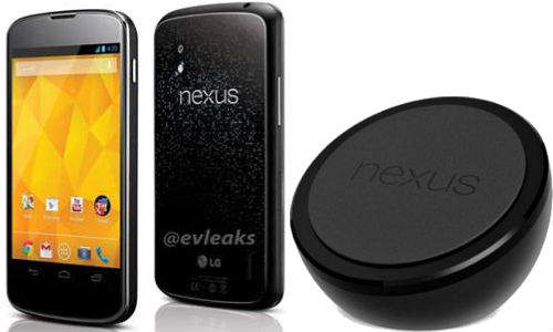 LG Nexus 4: Futuristic Wireless Charging Pad and Official Press Shot of the Smartphone Leaked Online