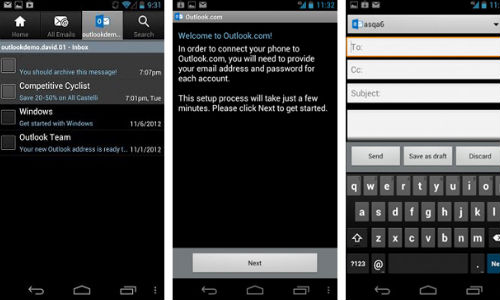 Microsoft Outlook.com Free Email App for Android Released on Google Play