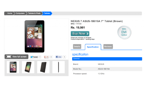 Google Nexus 7 India Launch Set for November 8: Top 3 Tablet Rivals of Android Jelly Bean Offspring
