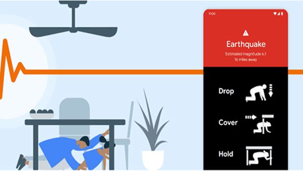 હવે ગૂગલ એન્ડ્રોઇડ યુઝર્સ ને ભૂકંપ વિષે અગાવ થી ચેતવણી આપશે 