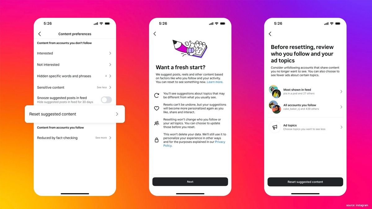 Instagram પર દેખાય છે એક જેવું જ કોન્ટેન્ટ? તો હવે આટલું કરો, આવી જશે નવું કન્ટેન્ટ