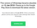 ‘WhatsApp Obsolete’ error: How to fix the... ‘WhatsApp Obsolete’ error: How to fix the issue in simple steps