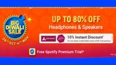 Flipkart Big Diwali Sale 2020: Upto 80% Off On Headphones & Speakers