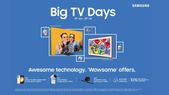 Samsung Big TV Days: Samsung Offering Freebies Up to ₹1,24,999 and Up to 20% Cashback