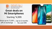 ಎಂಐ ಸ್ಮಾರ್ಟ್ ಫೋನ್ ಗಳಿಗೆ ಅಮೇಜಾನಿನಲ್ಲಿ ಅತ್ಯುತ್ತಮ ಆಫರ್