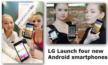 एलजी ने भारतीय बाजार में लांच किए चार नए ऑप्टिमस एंड्रॉएड स्‍मार्टफोन