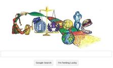 गूगल के होम पेज पर पुणे की गायत्री का डिजाइन