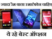 ज्‍यादा रैम वाले स्‍मार्टफोन चाहिए तो ये हैं 10 बेस्‍ट ऑप्‍शन