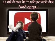 13 वर्ष से कम उम्र के 76 प्रतिशत बच्चे रोज देखते यूट्यूब..!