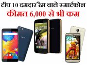 10 दमदार रैम वाले इन फोन की कीमत है 6,000 से भी कम!