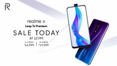 Realme X की आज पहली बार होगी फ्लैश सेल, 12 बजे से होगी बिक्री