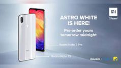 Redmi Note 7 Pro का Astro White वेरिएंट आज रात से बिक्री के लिए होगा उपलब्ध