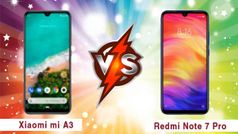 Xiaomi Redmi Note 7 Pro vs Xiaomi Mi A3: दोनों स्मार्टफोन का सबसे सटीक विश्लेषण
