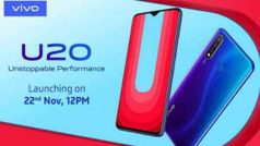 22 नवंबर को लॉन्च होगा Vivo U20
