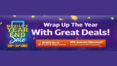 Flipkart Mobile's Year End: 31 दिसंबर तक अनेकों स्मार्टफोन पर भरपूर डिस्काउंट ऑफर उपलब्ध