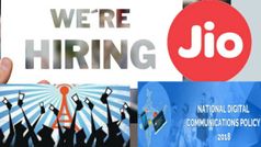 జాబ్స్ సునామి, జియో నుంచి 80 వేలు,కేంద్రం నుంచి 40 లక్షల ఉద్యోగాలు,త్వరలో నోటిఫికేషన్ !