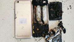 పేలిన Redmi 5A స్మార్ట్‌ఫోన్‌ తృటిలో తప్పిన ప్రమాదం