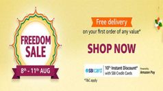 Amazon Freedom Sale 2020: ఎలక్ట్రానిక్స్ ఉత్పతుల కొనుగోలుకు ఇదే సరైన సమయం!!